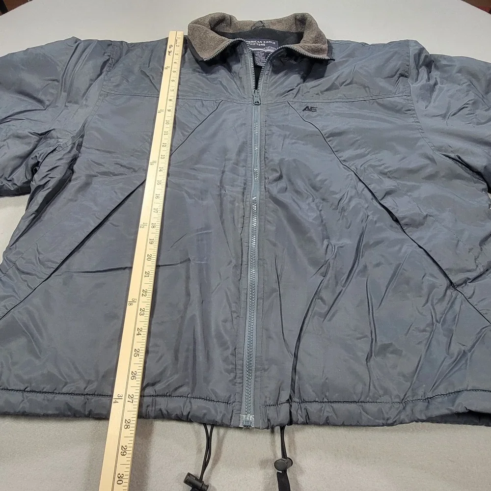 American Eagle Jacket Vintage AE77 Nylon Men's XXL Blue Gray 90s Y2K‎ Gorpcore